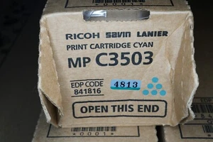 Genuine Ricoh Cyan Print Cartridge 841816 MP C3503 - Picture 1 of 3
