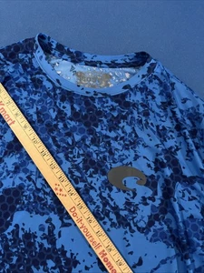 Camisa de protección contra erupciones de pesca Costa para hombre XXL azul digital/camuflaje logotipo manga larga sol - Imagen 1 de 10