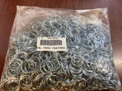 Split Key Ring: 3/4 in Key Ring Dia, Steel, Gray, 1,000PK B211 - Image 1 of 2