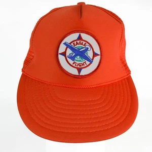 EEA EAGLE FLIGHT Vintage Hat Cap Orange Sport Aviation Association - Picture 1 of 7