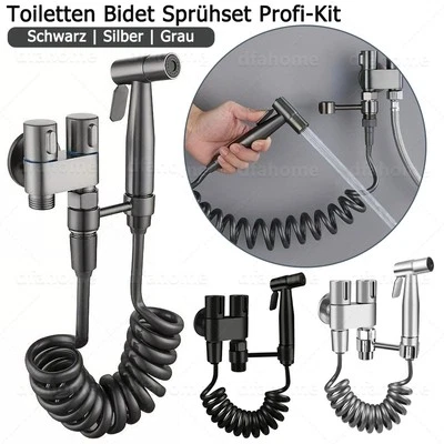 Handbrause Bidet Brause Waschbeckenbrause Duschbrause mit Schlauch Set Edelstahl - Bild 1 von 4