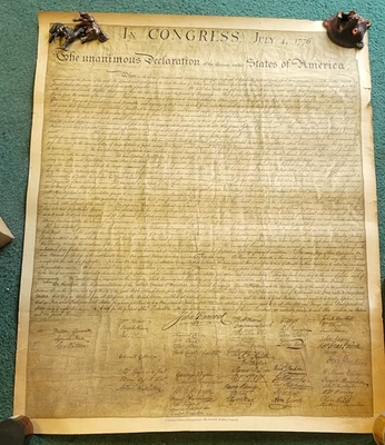 Litografía rara de Coca-Cola 1942 edición limitada declaración independencia por The Ohman Co Foto 1 de 4