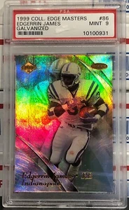 1999 COLLECTORS EDGE MASTERS EDGERRIN JAMES ROOKIE, #86, GALVANIZED, PSA MINT 9 - Bild 1 von 2