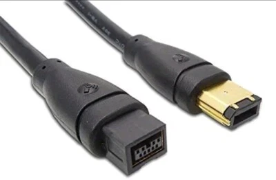 5 x Firewire 800 bis 400 9 Pin auf 6 Pin Kabelleitung *GOLD*. 1,8m hohe Geschwindigkeit. - Bild 1 von 2