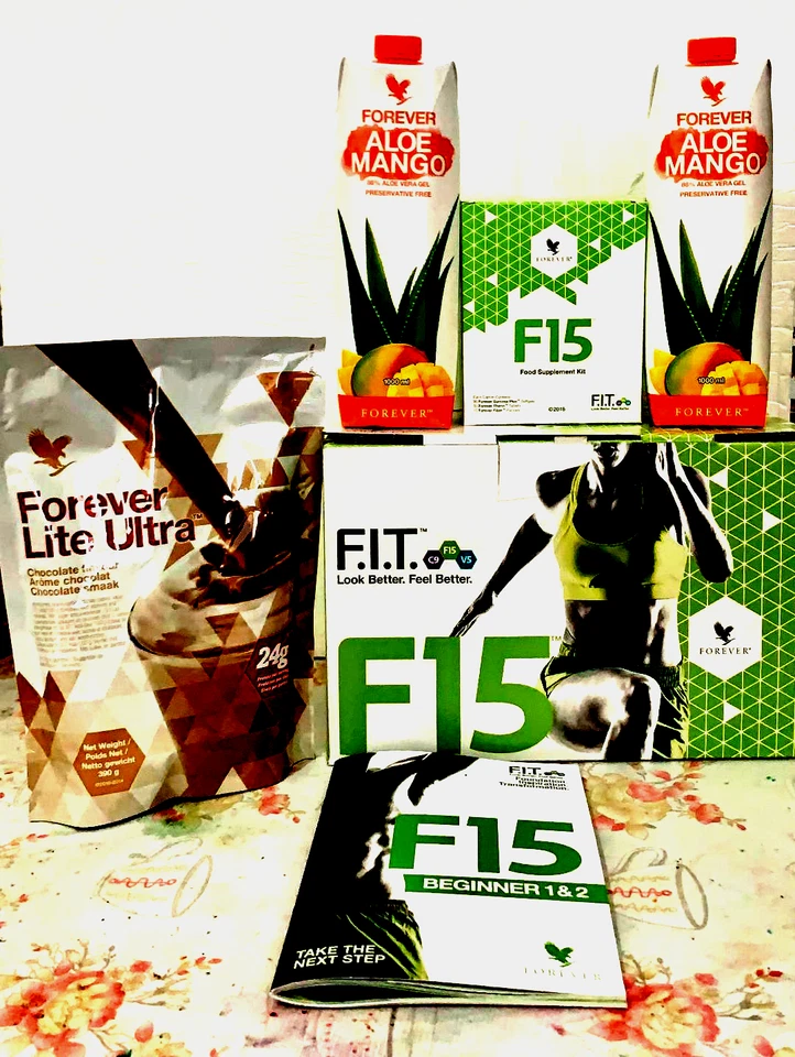 FOREVER LIVING ALOE VERA COMPANY FOREVER F15-1BOX-Gewicht-Kalorienverlust-ALOE MANGO-SCHOKOLADE-Chemiefrei ORIGINAL