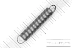 Molla di trazione 2 mm gancio occhiello 22 x 124 mm 10,5 kg spirale acciaio inox metallo - Foto 1 di 1