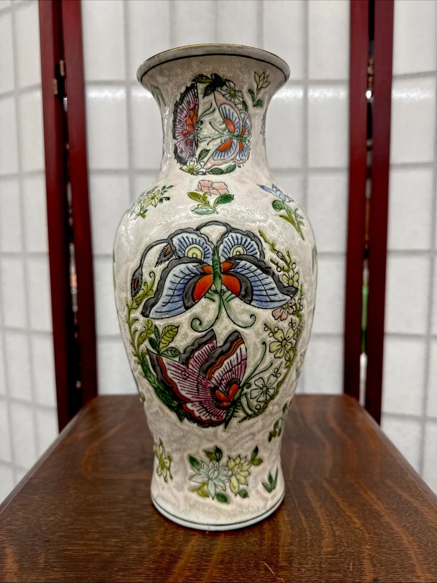 中国の古い花瓶 景徳鎮 青花山水花瓶 中国 陶磁器 工芸 - アートの友社 : くみあい