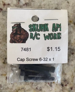7481 SKUNK APE R/C WORKS CAP SCREW 6-32 X 1 QTY 4 SEALED NEW IN PACKAGE - Picture 1 of 2