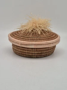 Woven Lidded Catchall - Opalhouse™ designed w/Jungalow™ 4" X 5" Trinket basket - Picture 1 of 4