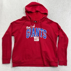 NFL Team Apparel Sweater Hoodie Women's Size XL Red New York Giants Long Sleeve - Picture 1 of 9