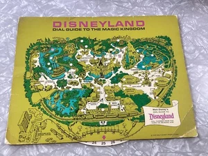 1970 DISNEYLAND Dial Guide MAP Large postcard VG Crease 8 1/2"x 11"   - Picture 1 of 2