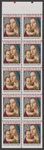 US 2514b Christmas Madonna & Child 25c plate pane 10 #1 MNH 1990 - Picture 1 of 2