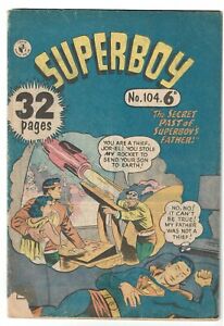 SUPERBOY NO. 104, 1950 BRITISH B&W - RARE! CURT SWAN - TOMMY TOMORROW
