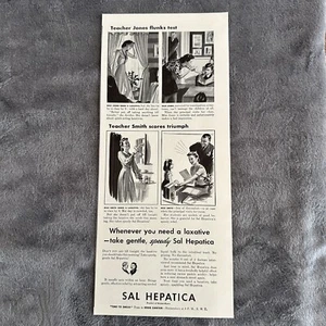 Sal Hepatica Gentle Speedy Laxative WWII Era Print Ad 1942 - Bild 1 von 6
