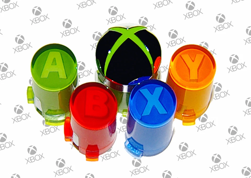 Genuine OEM Microsoft XBox360 Controller Replacement Parts ABXY & Guide Buttons  - Image 1 of 1