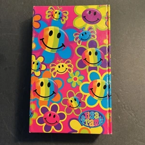 Lisa Frank 1990er Smiley Gesicht Blumen dreifach gefaltet Agenda Planer Organizer - Bild 1 von 10