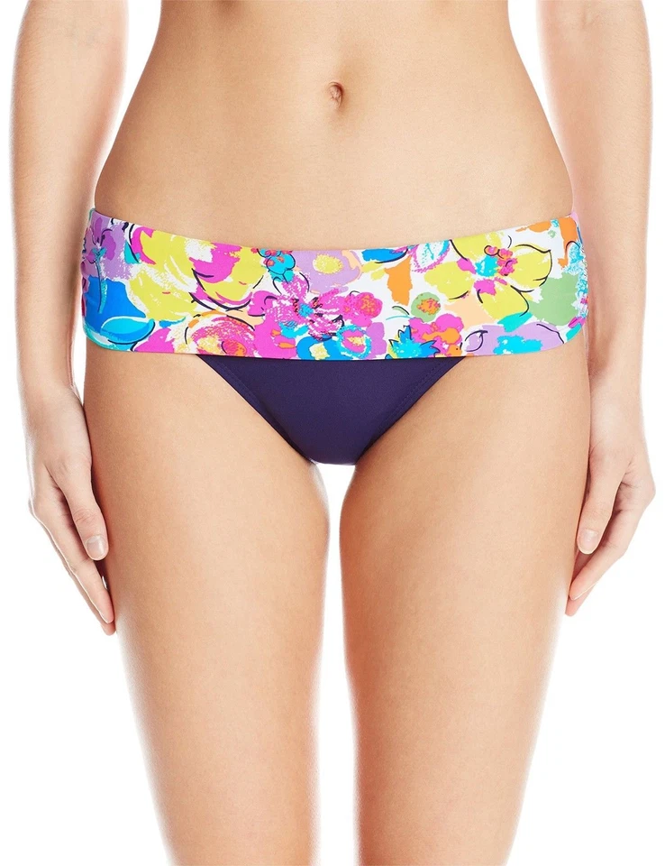 Anne Cole 5321 Floral Foldover Hipster Bikini Womens Swim Bottom L