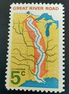 Scott #1319 - 5 Cent Stamp Great River Road, Mississippi River- MNH 1966 - Picture 1 of 1