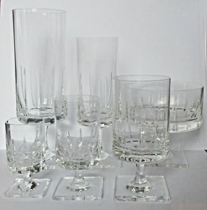 Vidrio soplado vintage raro Rosenthal "corte de cuña" - Alemania - varios tamaños - Imagen 1 de 10