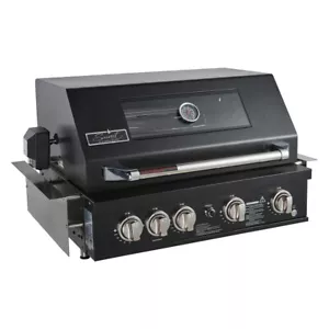 Smart 4 Burner Built-In Gas BBQ In Black with Rear Rotisserie Burner (401WB-BLK) - Picture 1 of 9