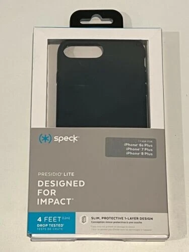 Speck Presidio Lite Case for iPhone 6s Plus 7 Plus and 8 Plus Black