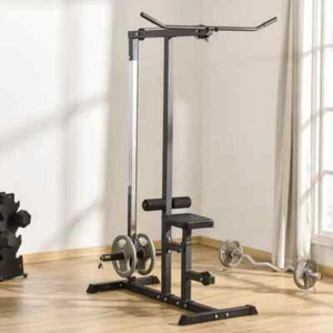 Power Tower Stand Exercise Lat Pulldown Machine Dip Station Adjustable Positions - Picture 1 of 11