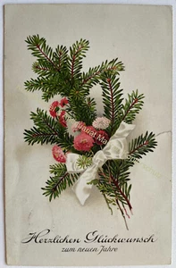 AK alte Postkarte Motiv Neujahr Sylvester um 1930 Litho - Bild 1 von 2