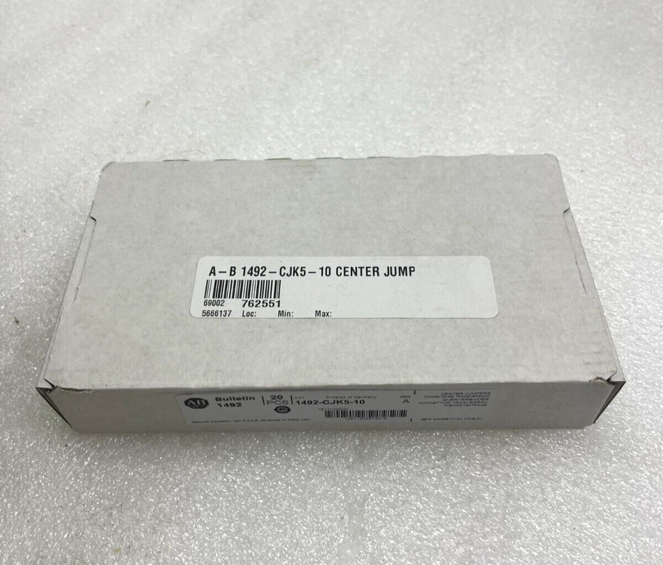 New Lot of 20 Allen Bradley 1492-CJK5-10 Ser A Center Jumpers - Image 1 of 3