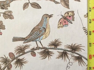By Yd Brunschwig & Fils Bird & Thistle Print Beige MSRP USD 296/Y Special Order - Picture 1 of 8