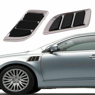 2Pcs Car Fender Side Hood Universal Decor Air Flow Vent Sticker Accessories - Image 1 of 4
