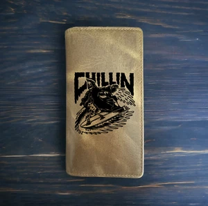 Grim Reaper Rodeo Wallet Cowboy Western Buffalo Leather Premium Surf Beach NEW - Picture 1 of 10