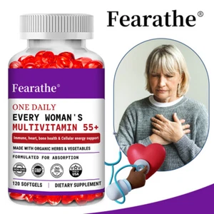 Women's Multivitamin 55+ Dietary Supplement - Immunity, Heart And Bone Health - Picture 1 of 15