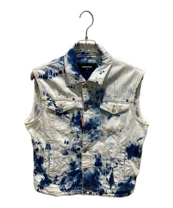 DSQUARED2 bleached denim vest Size: 48 Indigo Men S71FB0348 - Picture 1 of 5