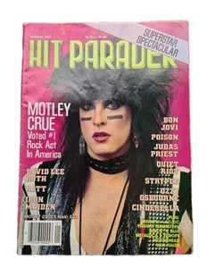 Hit Parader Magazine January 1987 Motley Crue Iron Maiden + Queensryche Poster - Picture 1 of 14