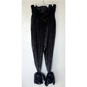 The Attico Black Metallic Velvet With Ankle Tie Pants Size 42 IT/4-6 US - Picture 1 of 12