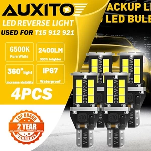 AUXITO T15 912 Reverse 921 LED Backup Bulb Light White for Chevrolet Ford CANBUS - Picture 1 of 13