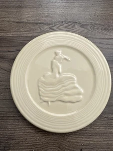 Fiestaware Yellow Trivet Fiesta Retired Pale Yellow Dancing Lady Hot Plate - Picture 1 of 3