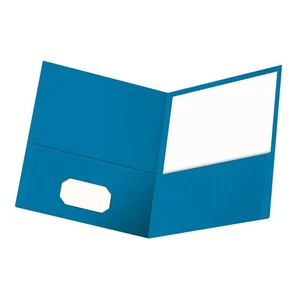 Doppeltaschenordner, Strukturpapier, Letter-Format, hellblau, für 100 Blatt... - Bild 1 von 3