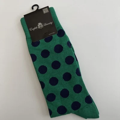 Calcetines Inglés Lavandería Algodón Crew Estilo Oficina Unisex Talla 6-12 Verde Azul Marino Nuevos Foto 1 de 4