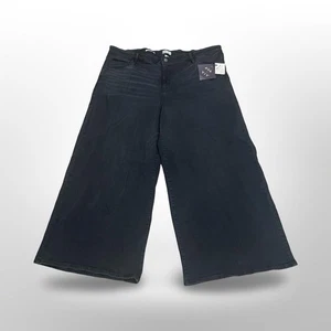 AVA & VIV Women's Black High Rise Wide Leg Jeans Size 26 NWT - Picture 1 of 11