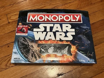 NEW Hasbro Monopoly Disney Star Wars Open & Play Game Case - Image 1 of 4
