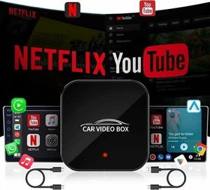 Portable Wireless CarPlay AI box Android WIFI Adapter Converter w/Netflix YouTub - Picture 1 of 13