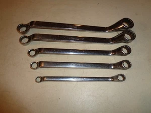 Snap-On 5 Piece 12 Point SAE XO Flank Drive 60 Degree Deep Offset Box Wrench Set - Picture 1 of 11