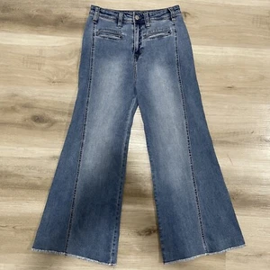 Rock & Roll Cowgirl Riding Jeans Womens Blue Denim High Rise Flare 29x32 - Picture 1 of 10