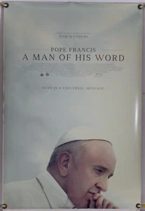 POPE FRANCIS A MAN OF HIS WORD DS ROLLED ORIGINAL ONE SHEET MOVIE POSTER (2018) - Picture 1 of 1