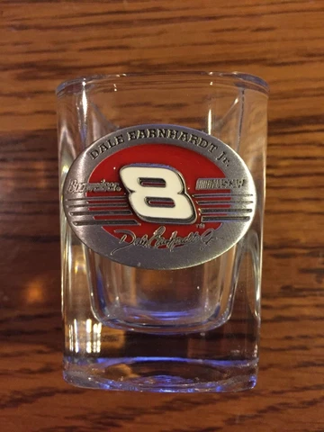 Dale Earnhardt Jr. 8 Shot Glass w/ colored logo Budweiser NASCAR Cover