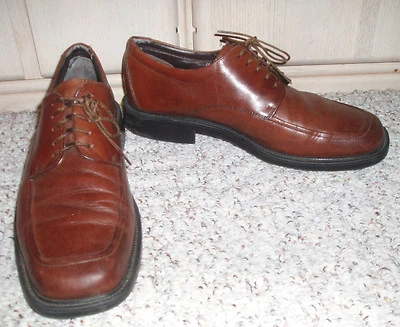 Zapatos de vestir Oxford de cuero para hombre FRANCO FORTINI ~ marrón ~ talla 9 M Foto 1 de 4