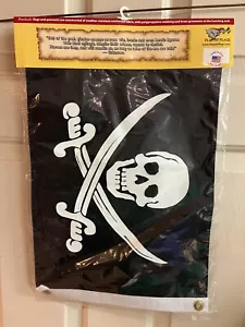 Flappin' Flags Pirata Black Jack Rackham Exterior Jardín Barco Bandera 12 x 18 pulgadas - Imagen 1 de 2