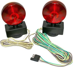 Maxxhaul 80778 Magnetic Towing Light Kit Red Brake Amber Flasher 20Ft Harness - Picture 1 of 6