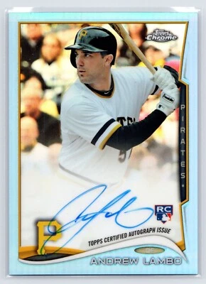 2014 Topps Chrome Image Variation Blue Refractor Rookie /199 Andrew Lambo Auto - Image 1 of 2